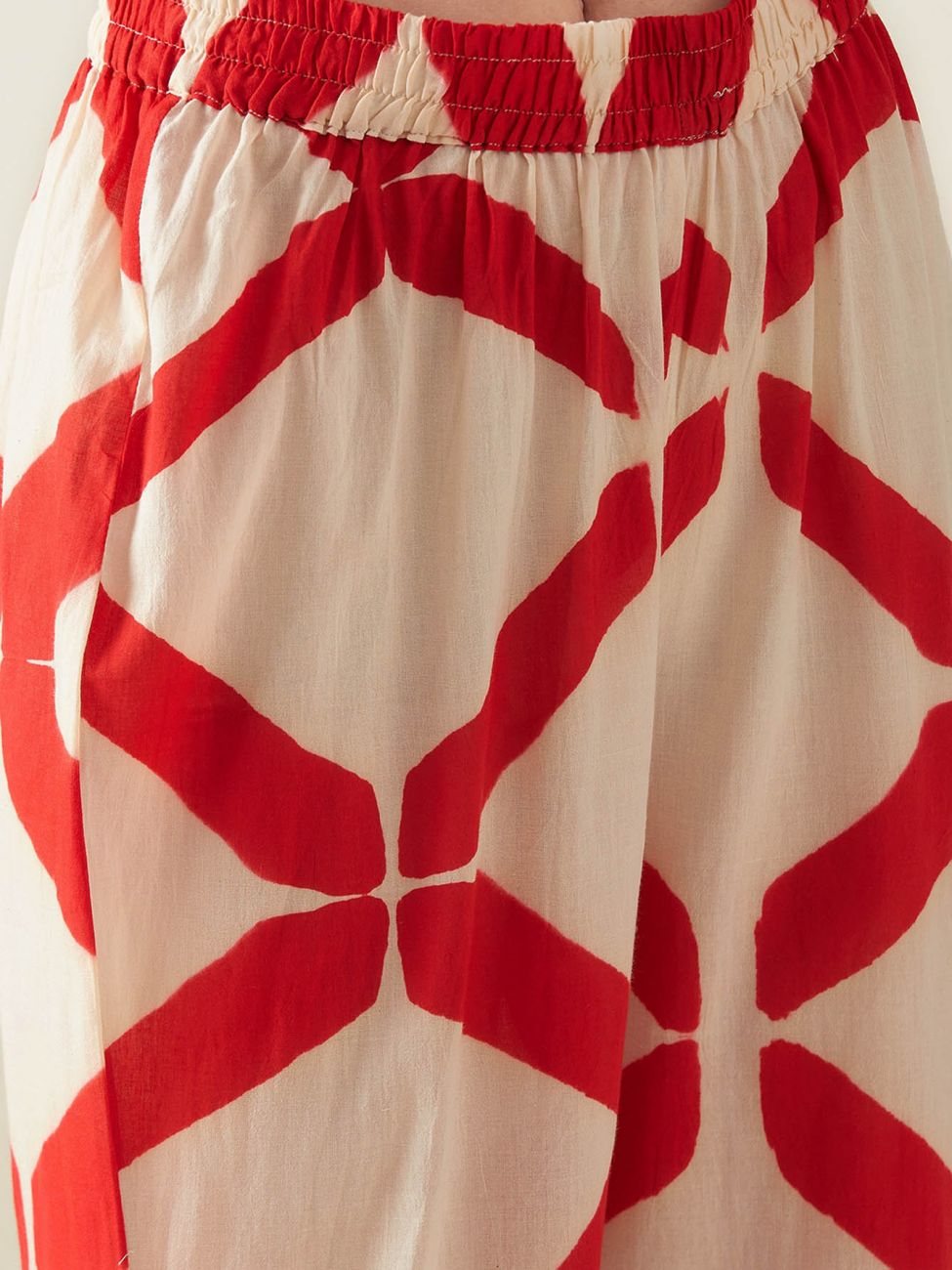 Red Embroidered Co ord Set
