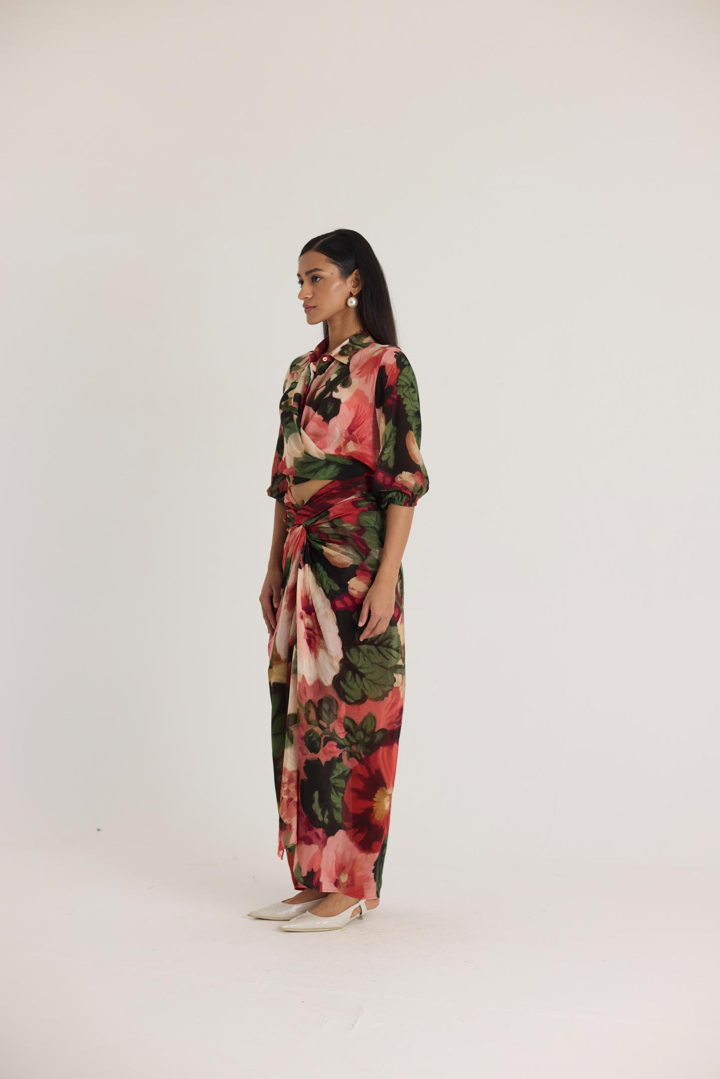 Scarlett Tie -up Top & Skirt Set