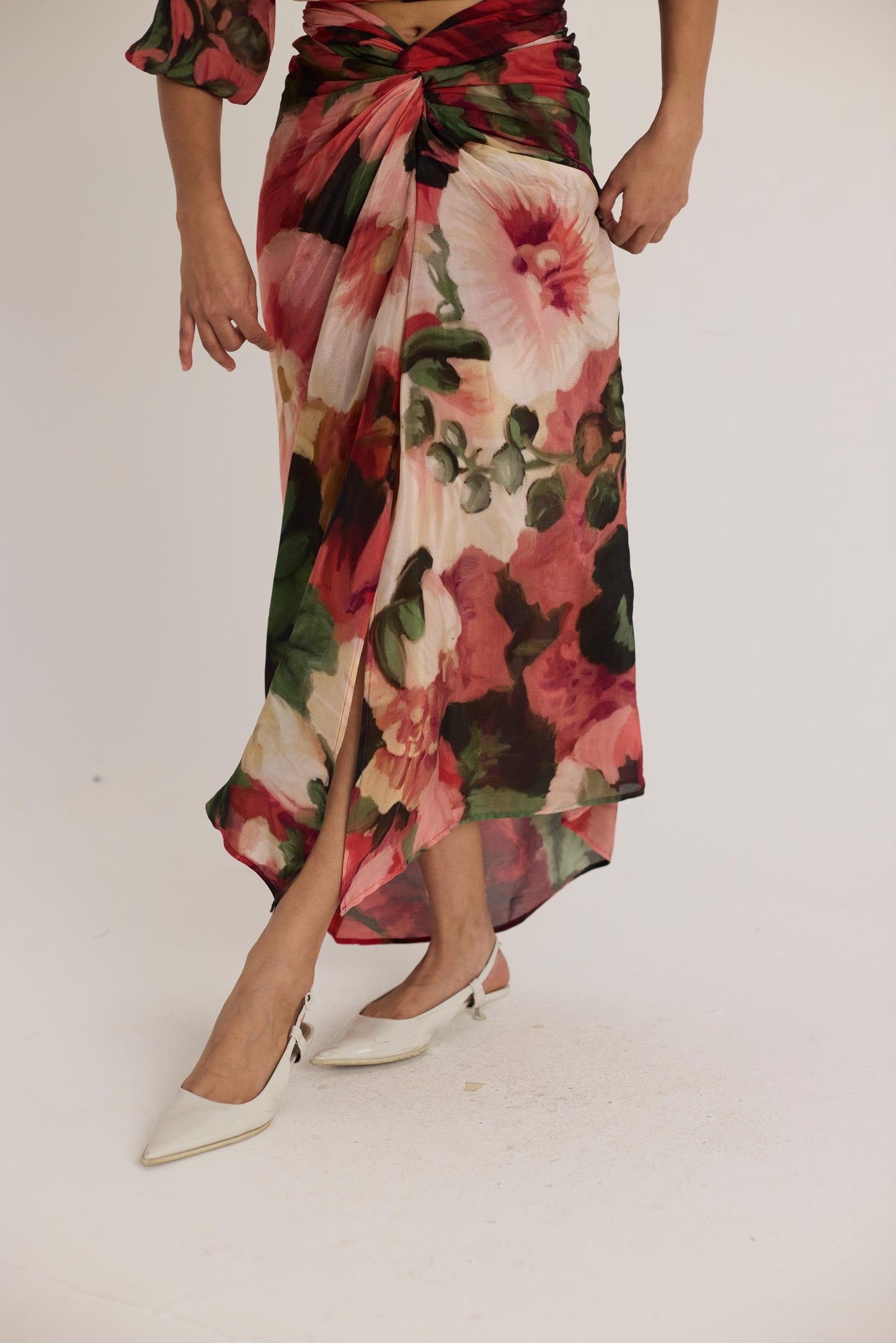 Scarlett Tie -up Top & Skirt Set