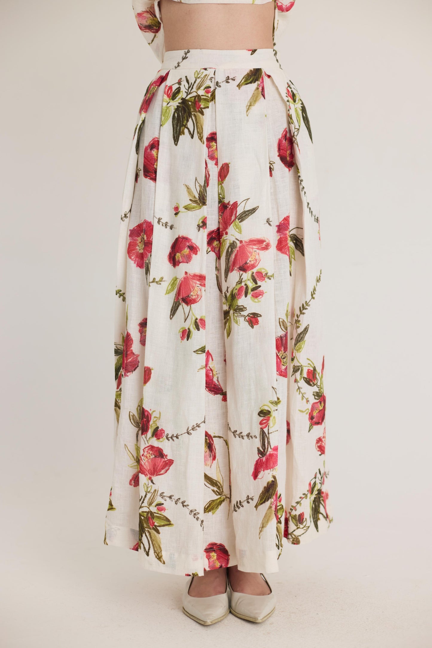 Rosita Linen Top & Skirt Set