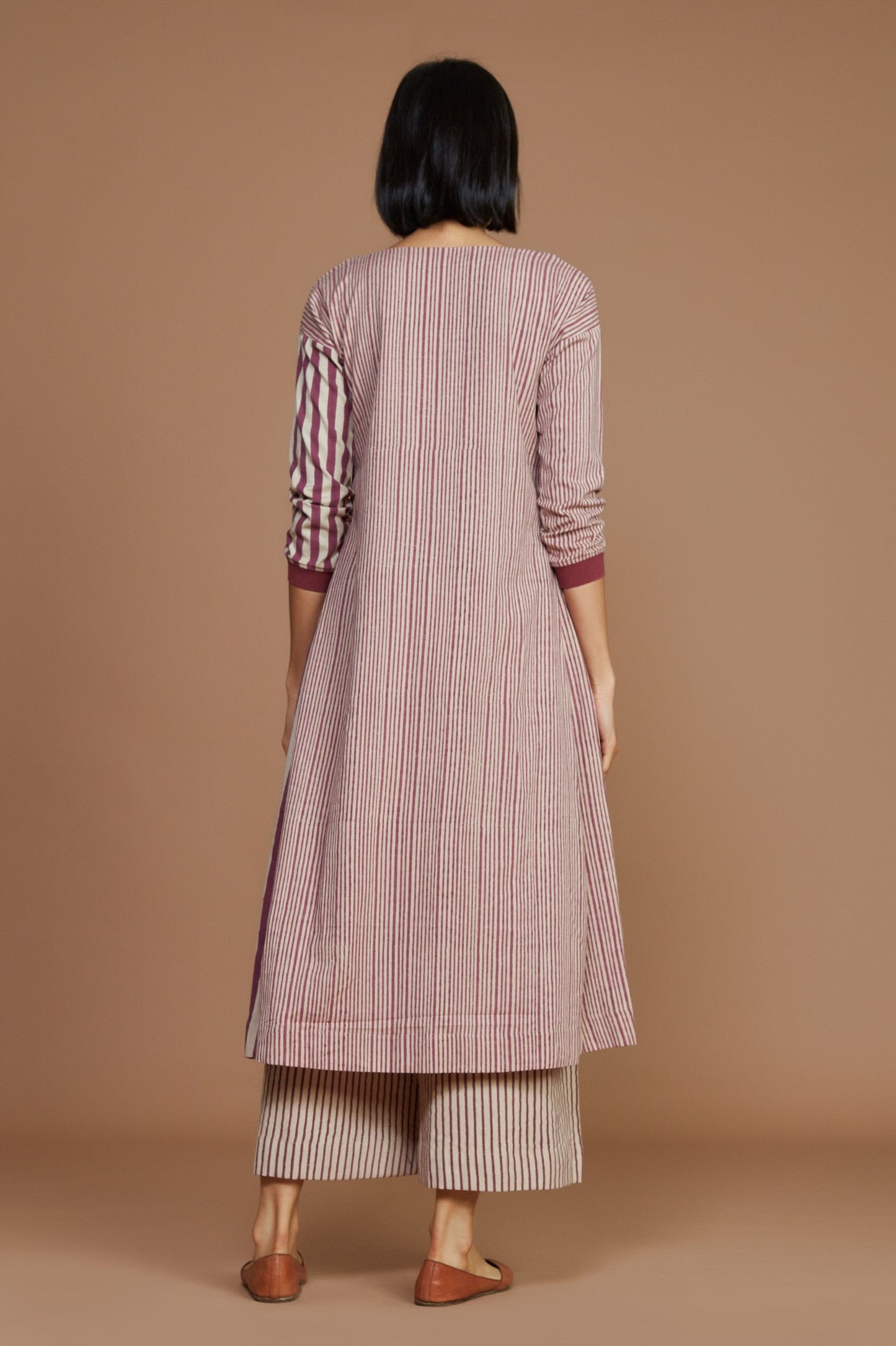 Ivory with Mauve Striped co-ord set