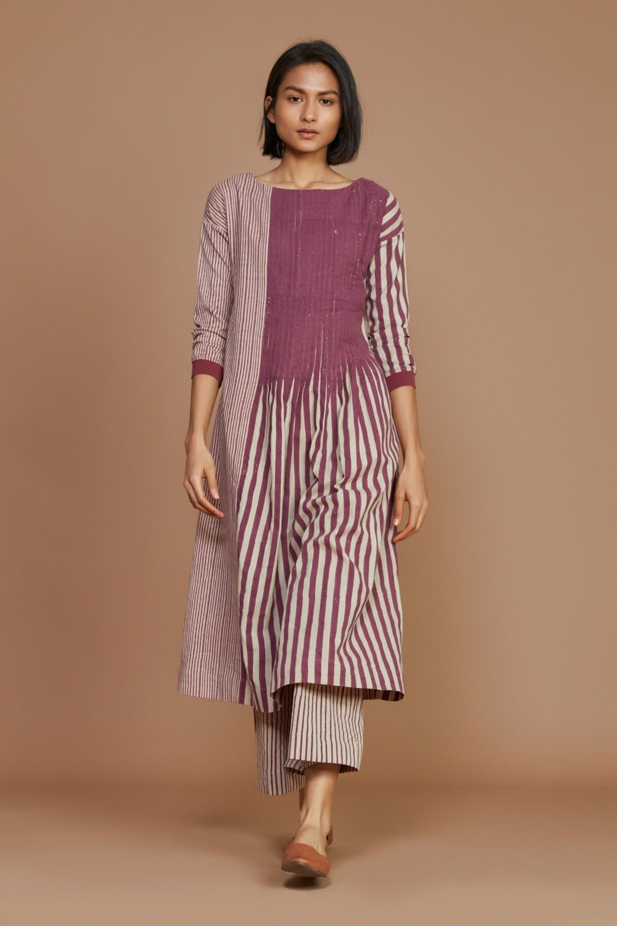Ivory with Mauve Striped co-ord set