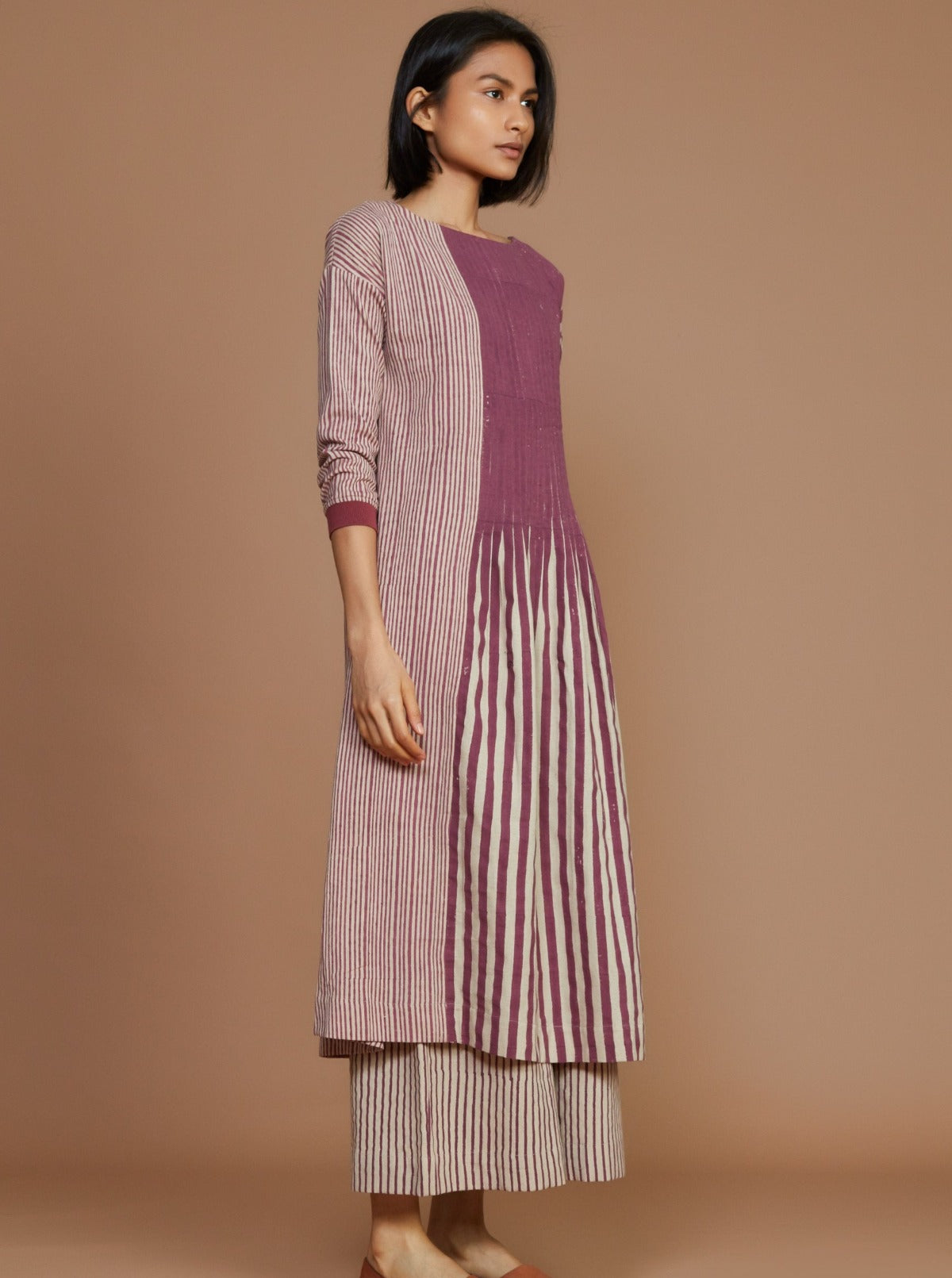 Ivory with Mauve Striped co-ord set