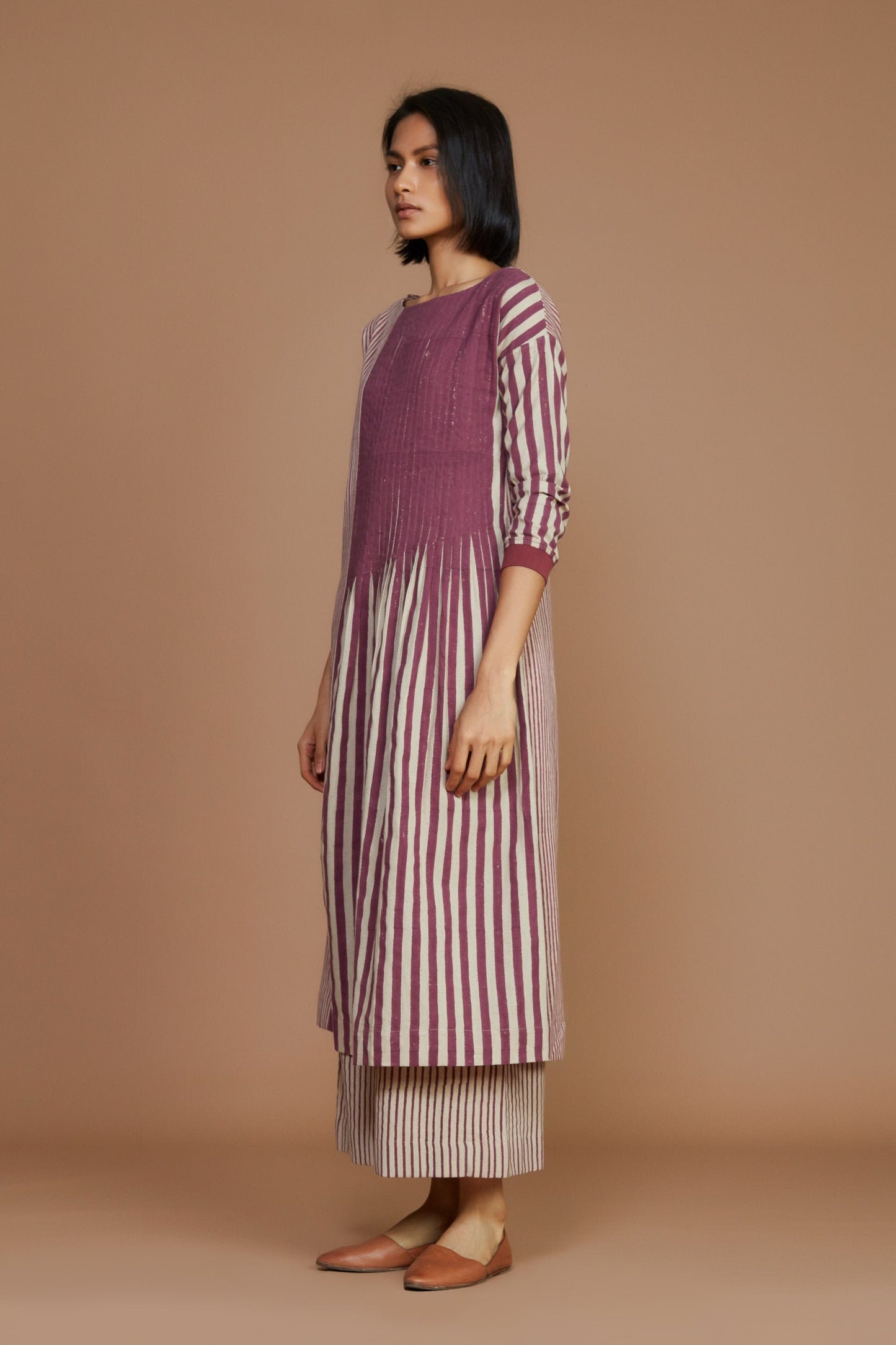 Ivory with Mauve Striped co-ord set