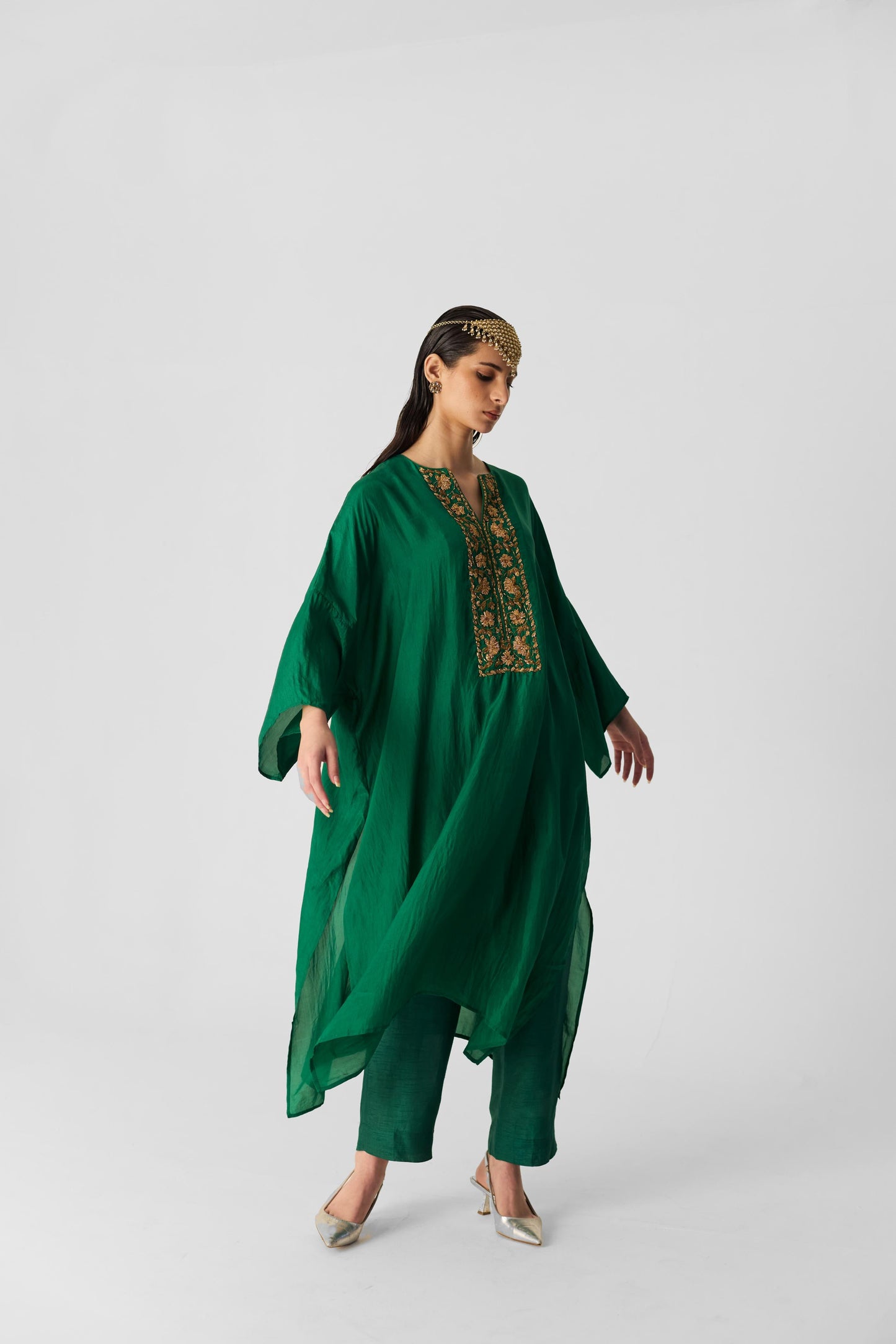 Royal Green Kaftan Set