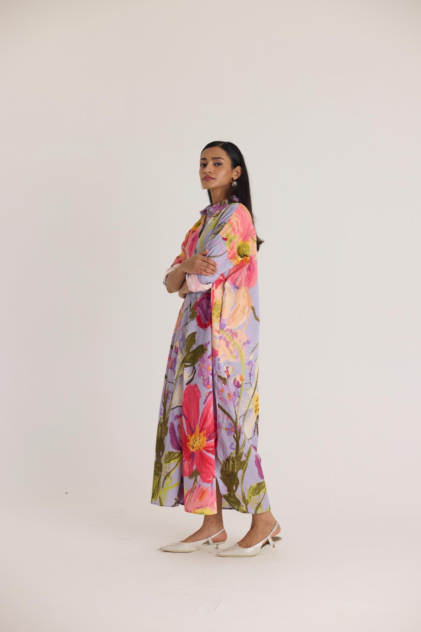 Dolly Purple Shirt Dress