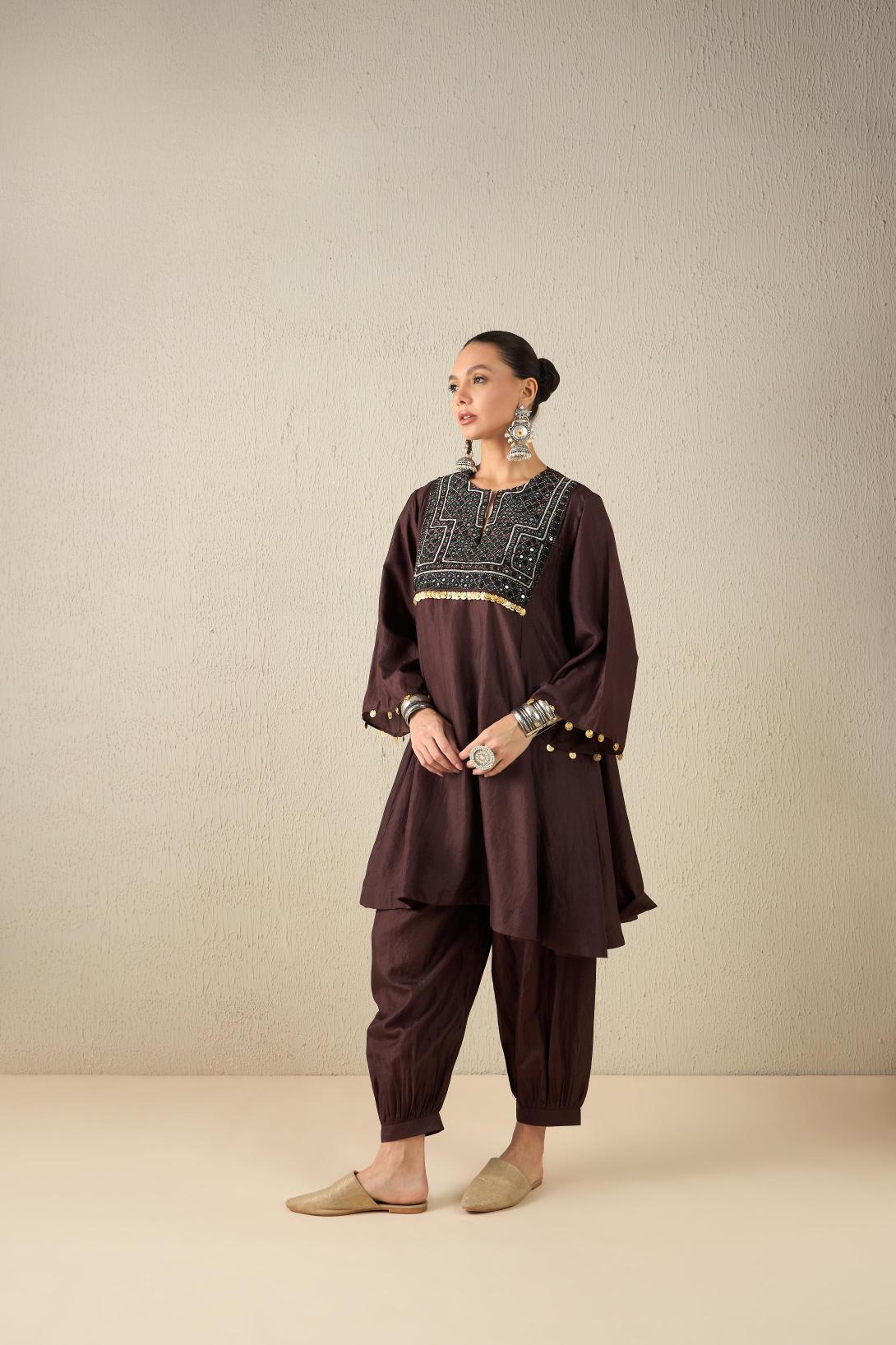 Afghani Silk Set (Coffee Brown)