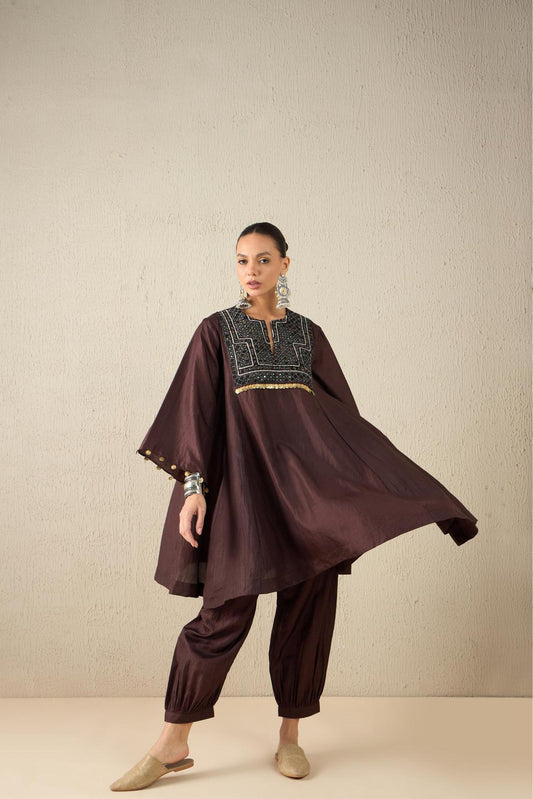 Afghani Silk Set (Coffee Brown)