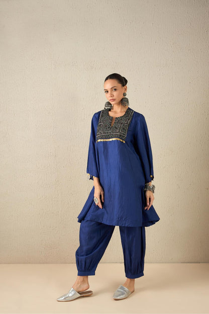 Afghani Silk Set (Navy Blue)