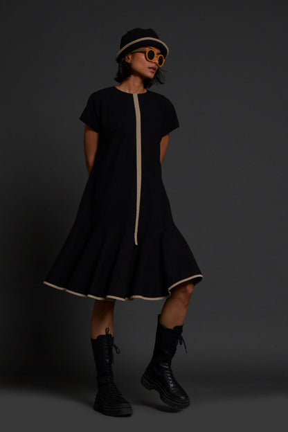 Black A-line Dress