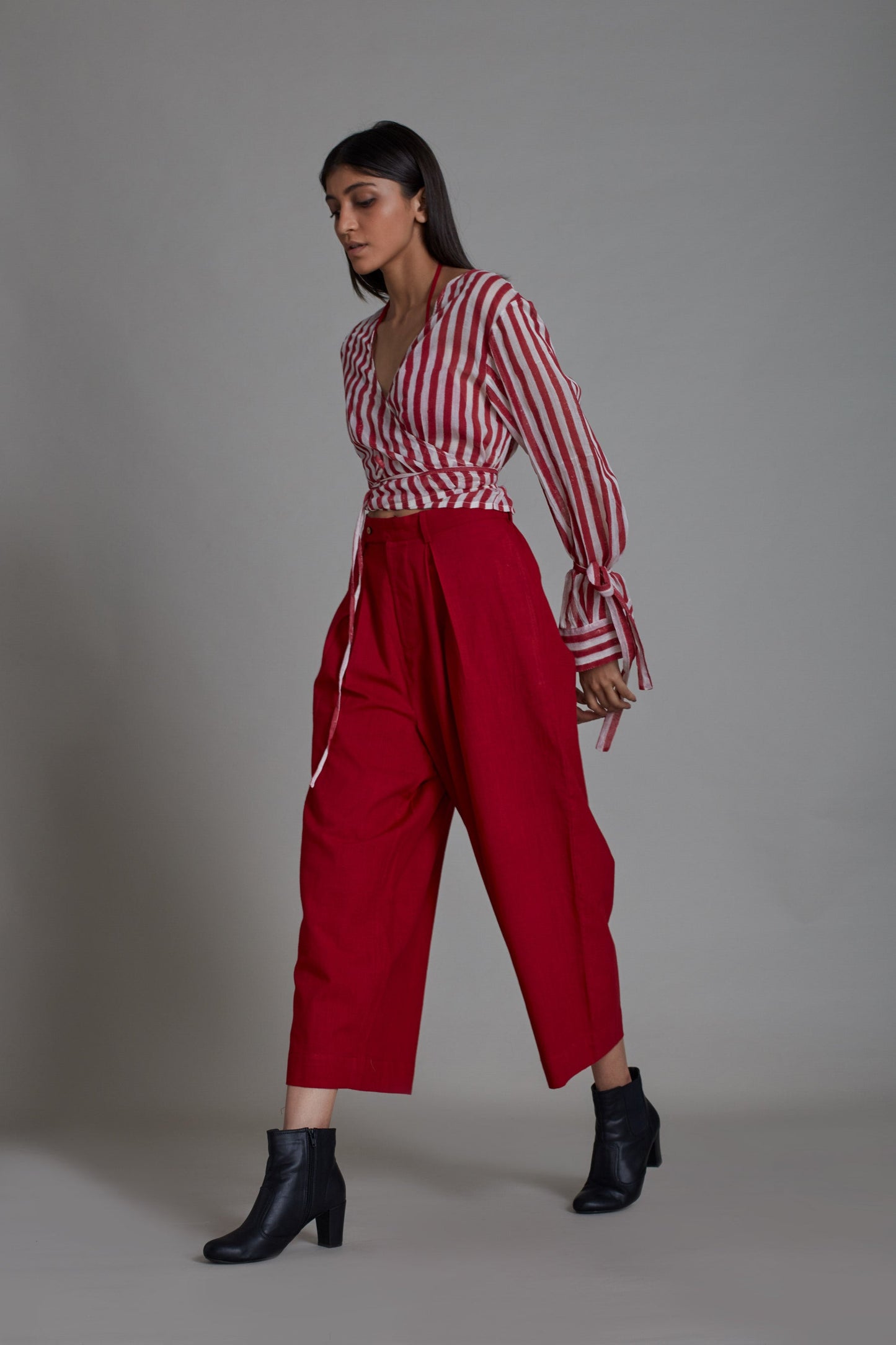 Bridge Stripe Shirt-Red