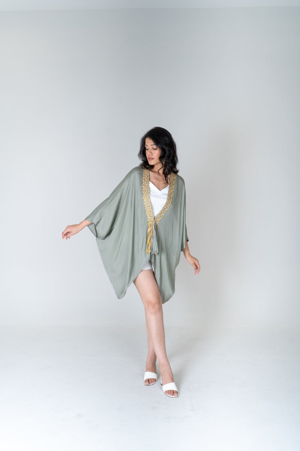 Green Braided Short Cape