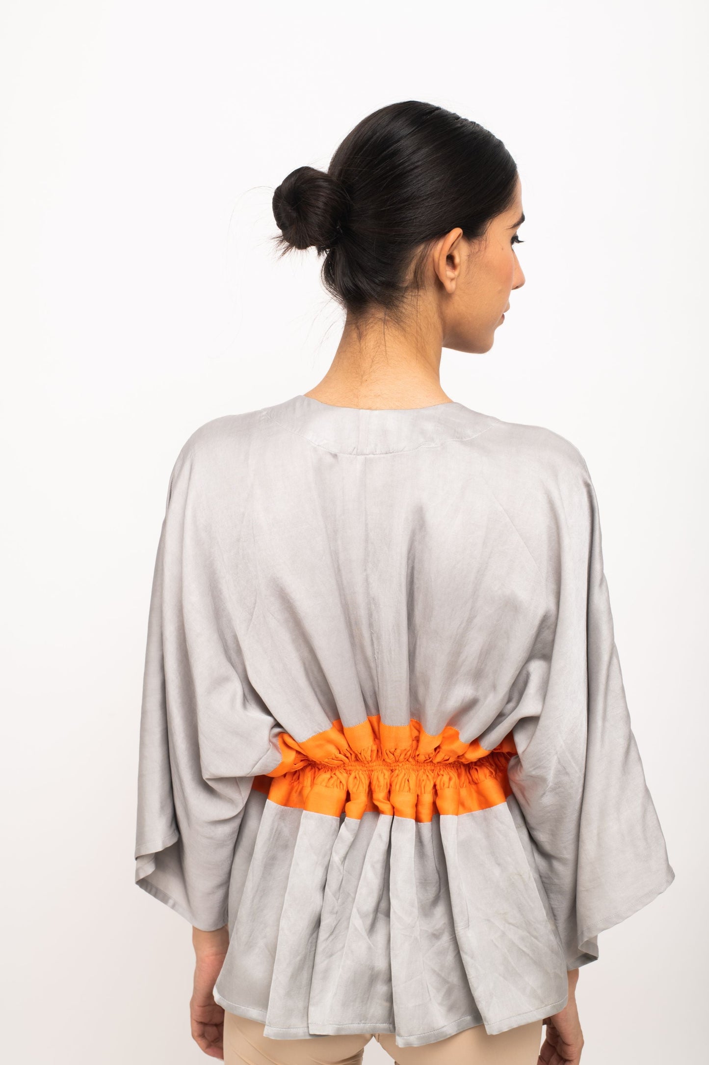 Grey-Orange Short Cape