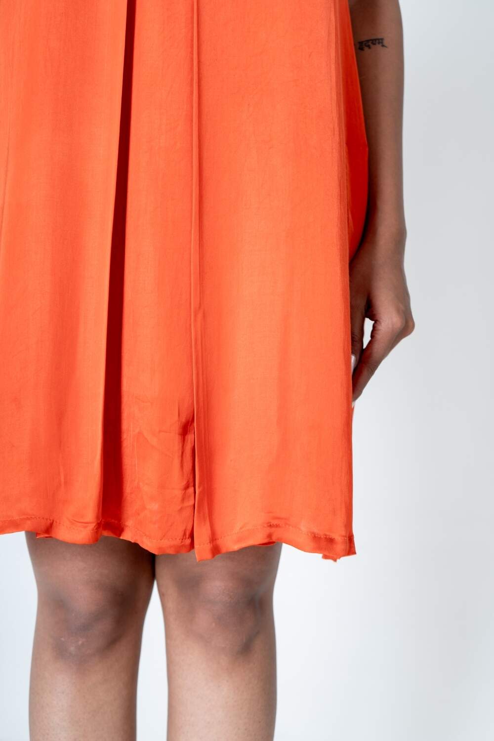 Orange-Pink Color-Block Short Dress