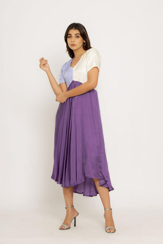 Purple-Lilac Midi Dress