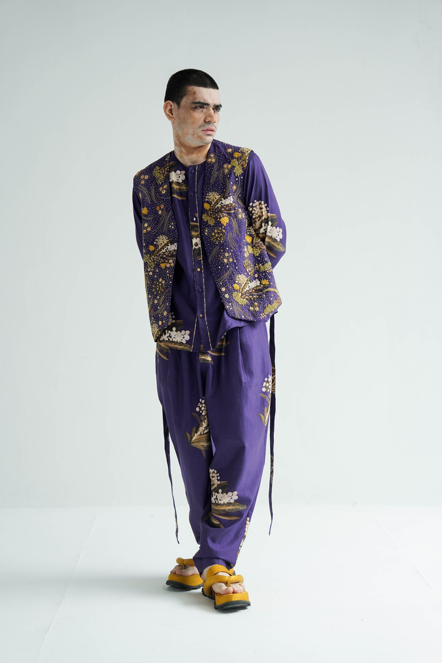 Amethyst Mens Embroidered Vest