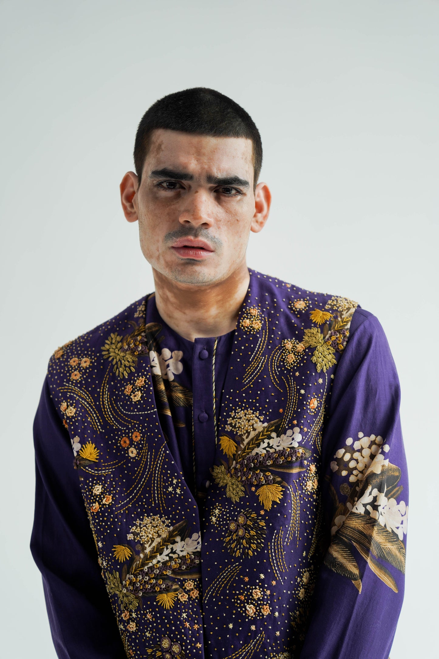 Amethyst Mens Embroidered Vest