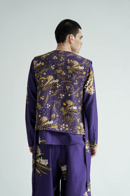 Amethyst Mens Embroidered Vest