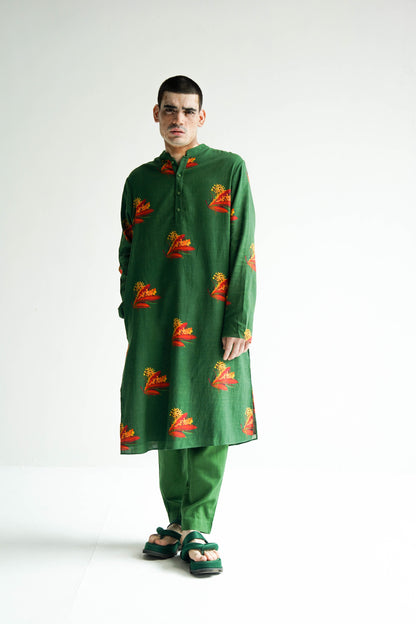 Green Firefly Kurta Set