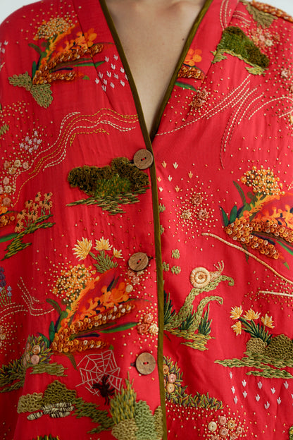 Red Firefly Puffer Jacket Dress