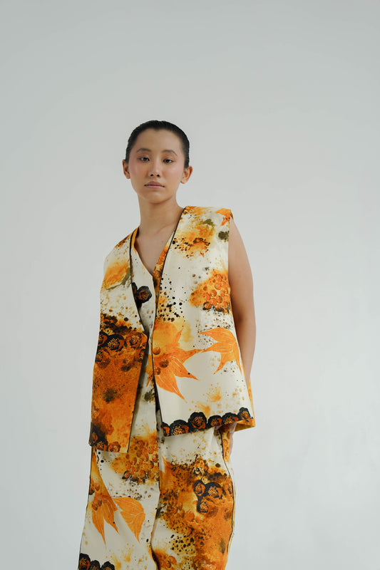 Mustard  Florid Gilet