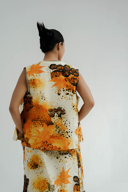 Mustard  Florid Gilet