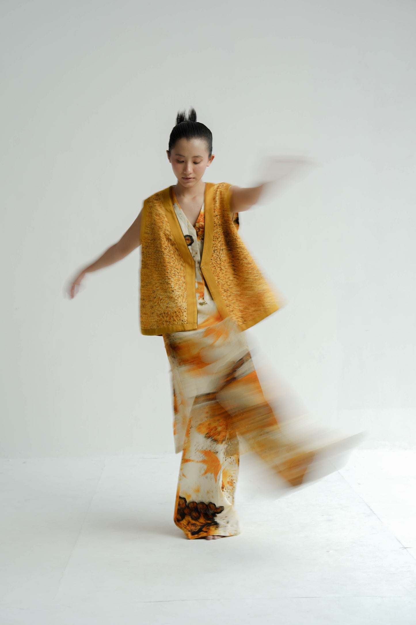 Mustard  Florid Gilet