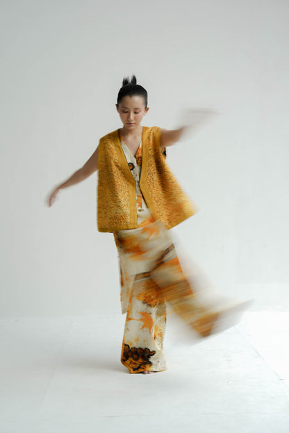 Mustard  Florid Gilet