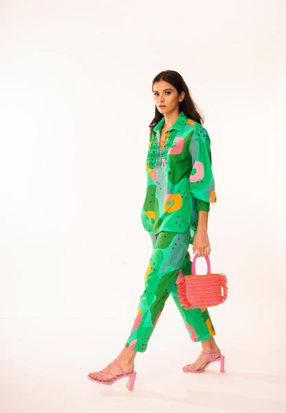 Bee Co-ord Set (Green Print)