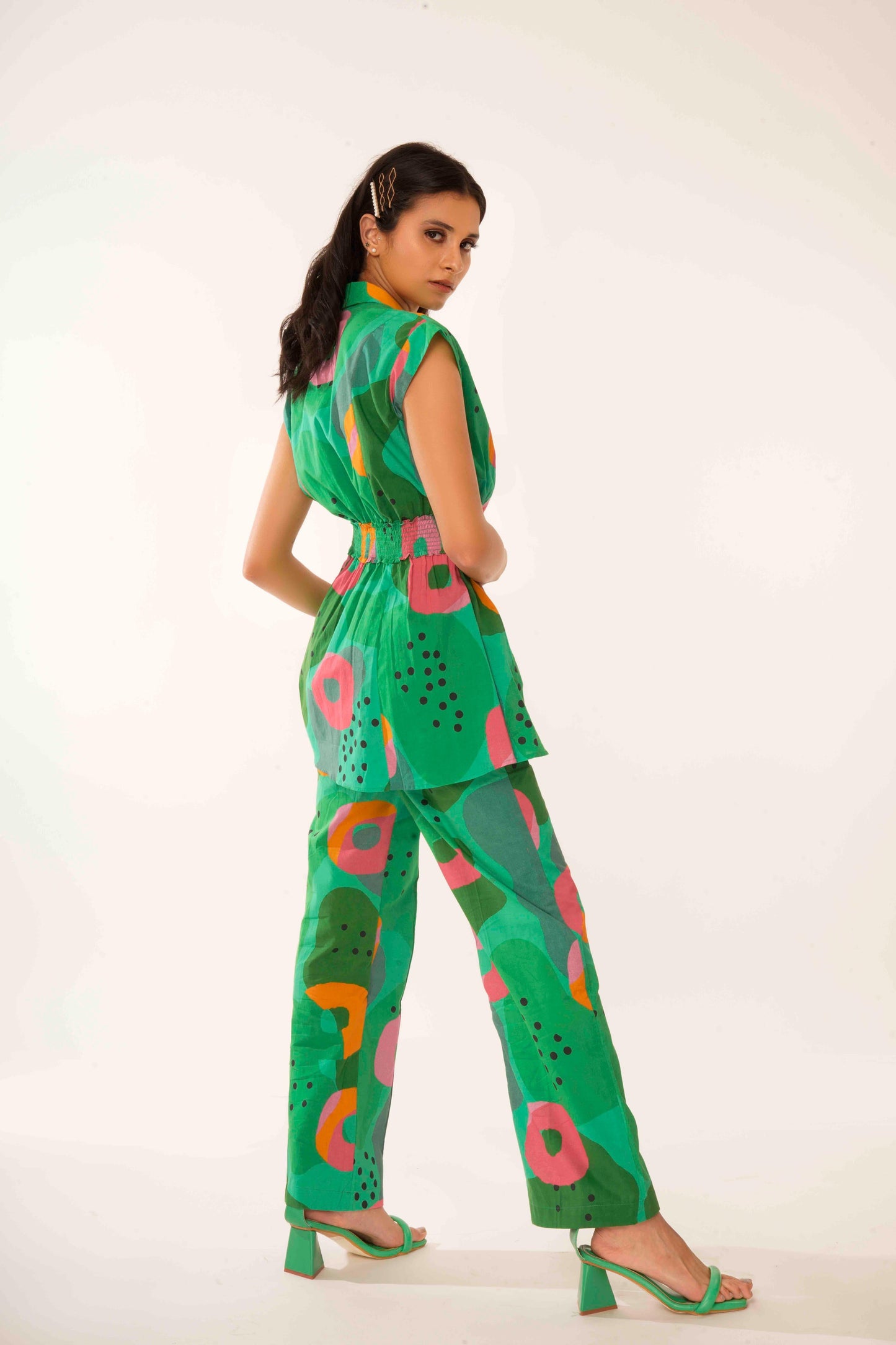 Beetle Co-ord Set (Green Print)