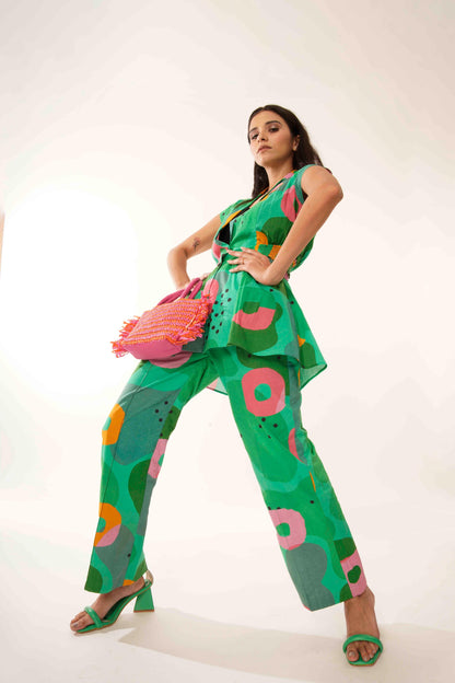 Beetle Co-ord Set (Green Print)