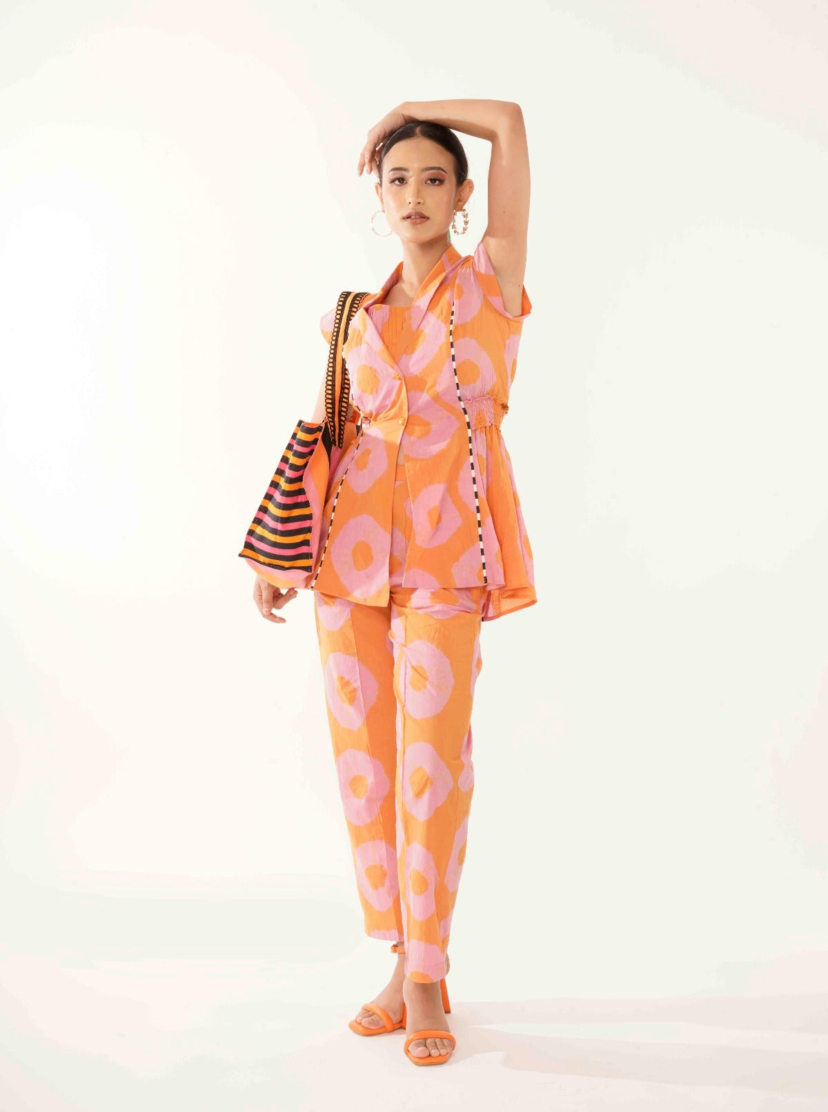 Beetle Co-ord Set (Tie and Dye- Pink Orange)