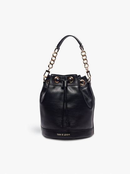 Bombay Bucket (Classic Black Leather)