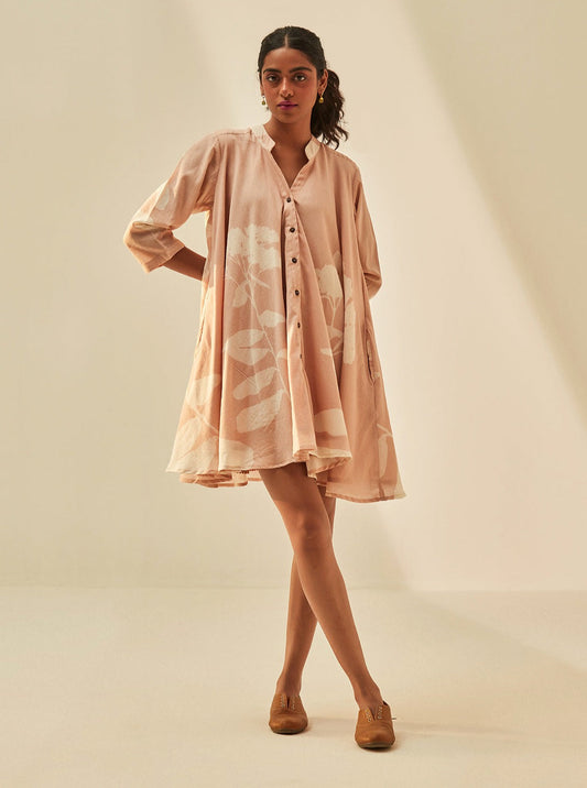 Dusky Pink Shirtdress