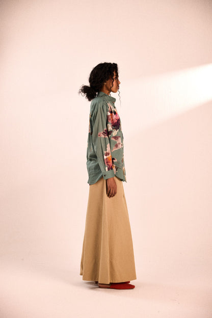 Aqua Floral Top