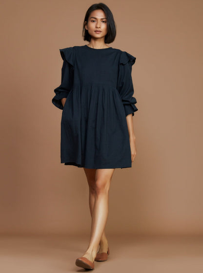 Baliza Charcoal Short Dress