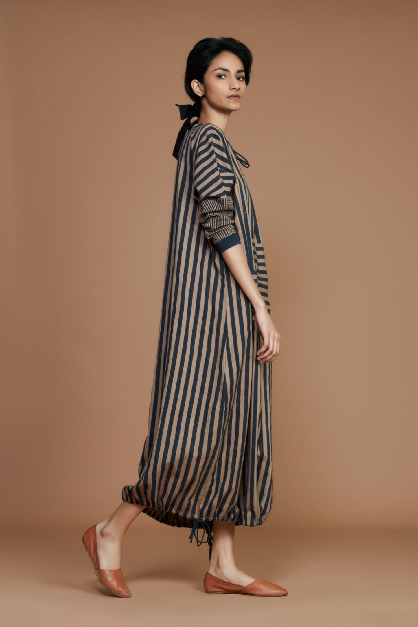 DS Brown Striped Dress