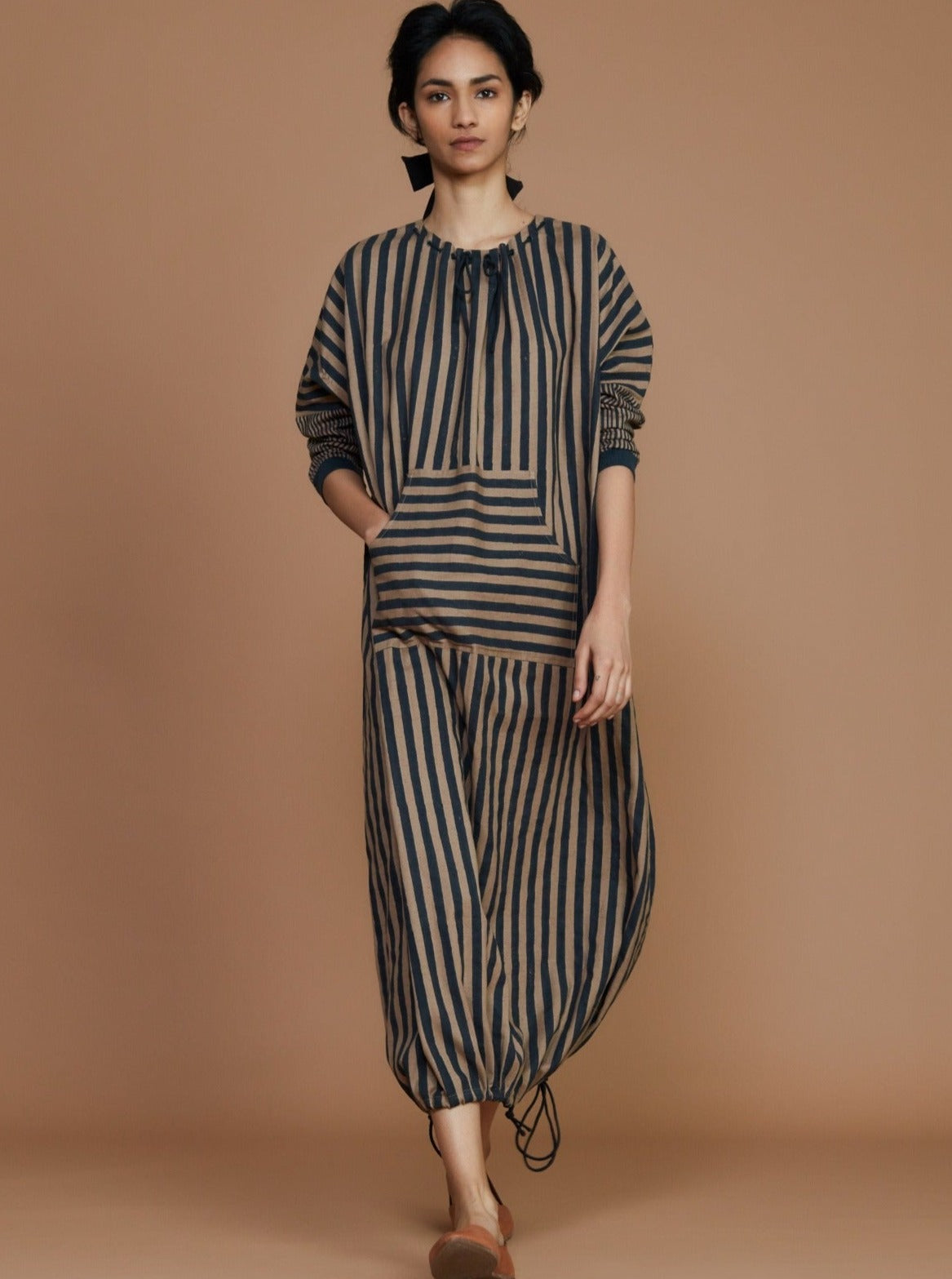 DS Brown Striped Dress