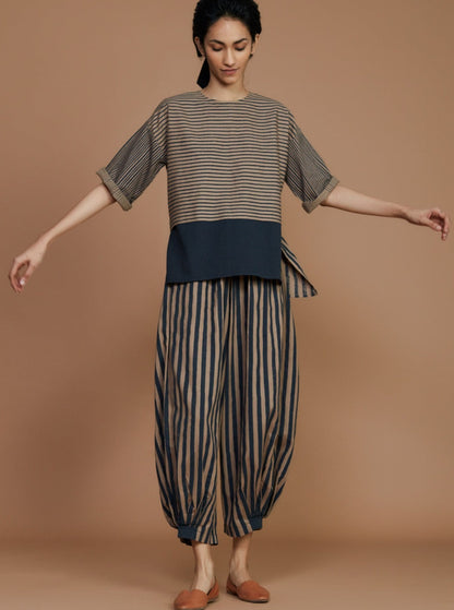 Brown with Charcoal Striped  NHERA PANT