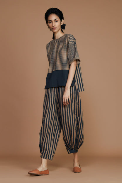 Brown with Charcoal Striped  NHERA PANT