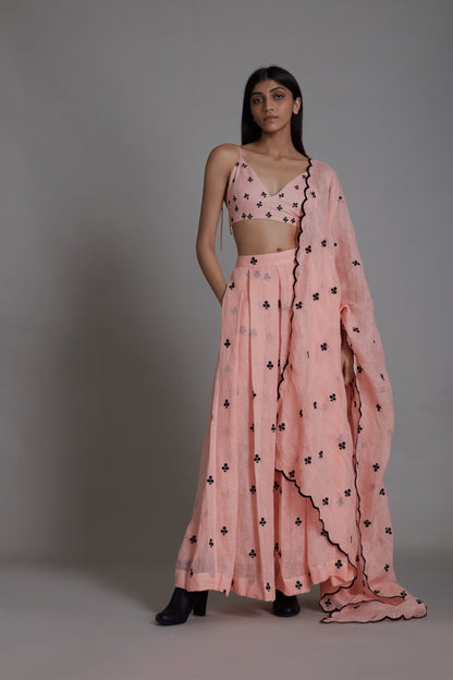 Club Lehenga Set-Pink