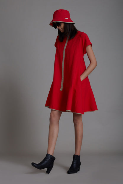 Red A-line Dress