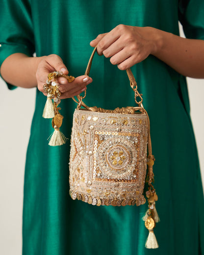 The Maharani Bucket Bag - Gold