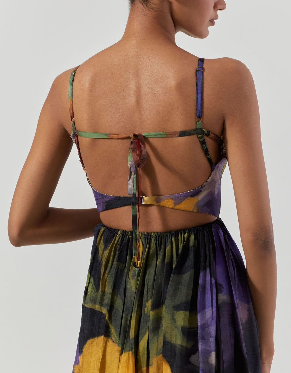 Multicolor Ivy Backless Dress