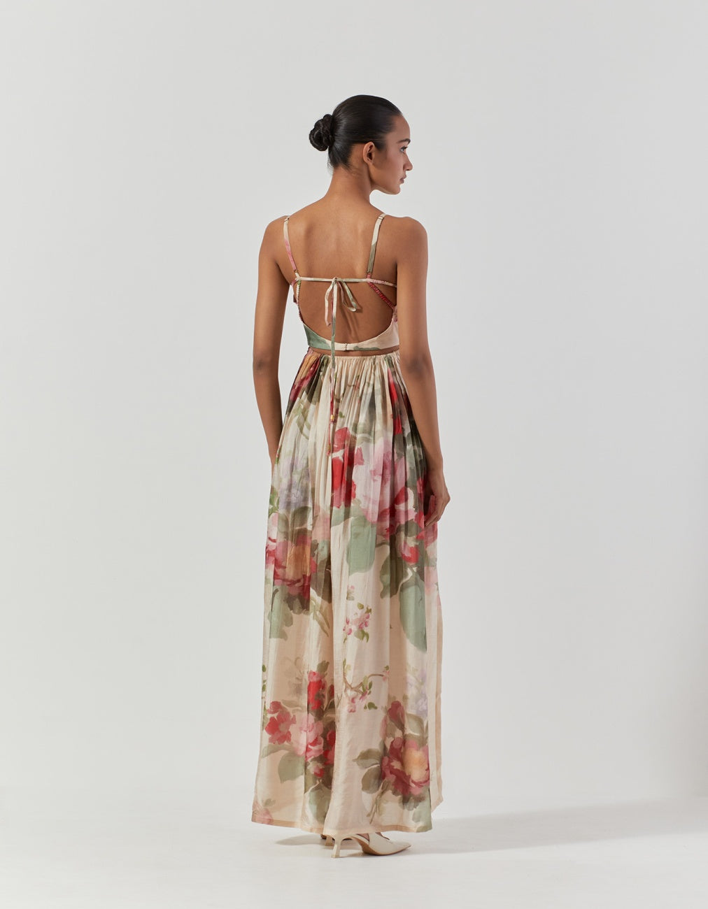 OffWhite Roma Rose Backless Dress